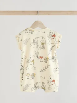 Rompertjes En Tuinbroeken*Next Geel/wit - 2 Pack Printed Winnie The Pooh Baby Rompers