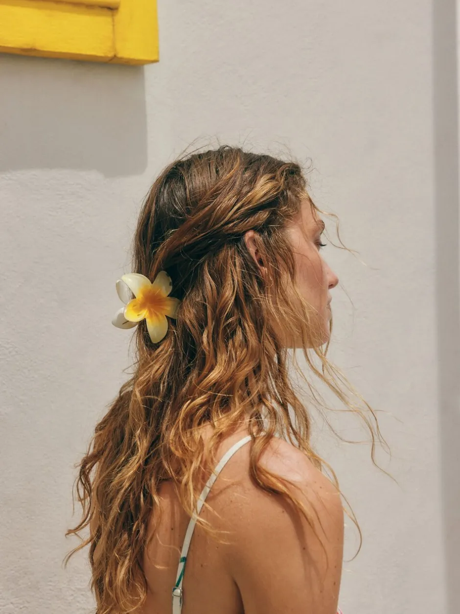 Haaraccessoires*Next Geel/wit - Bloemvormige klauw haarclip