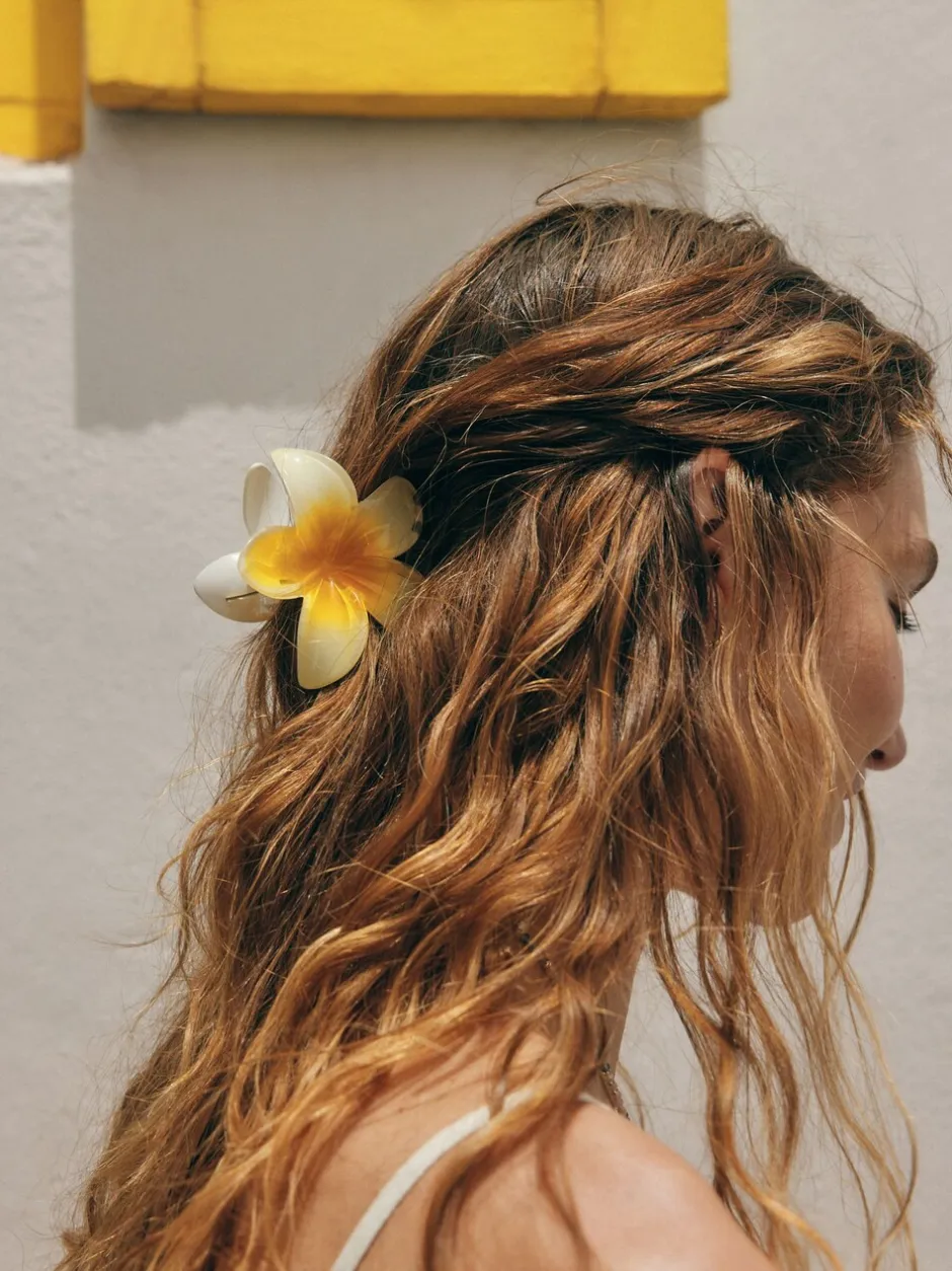 Haaraccessoires*Next Geel/wit - Bloemvormige klauw haarclip