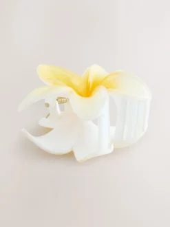 Haaraccessoires*Next Geel/wit - Bloemvormige klauw haarclip