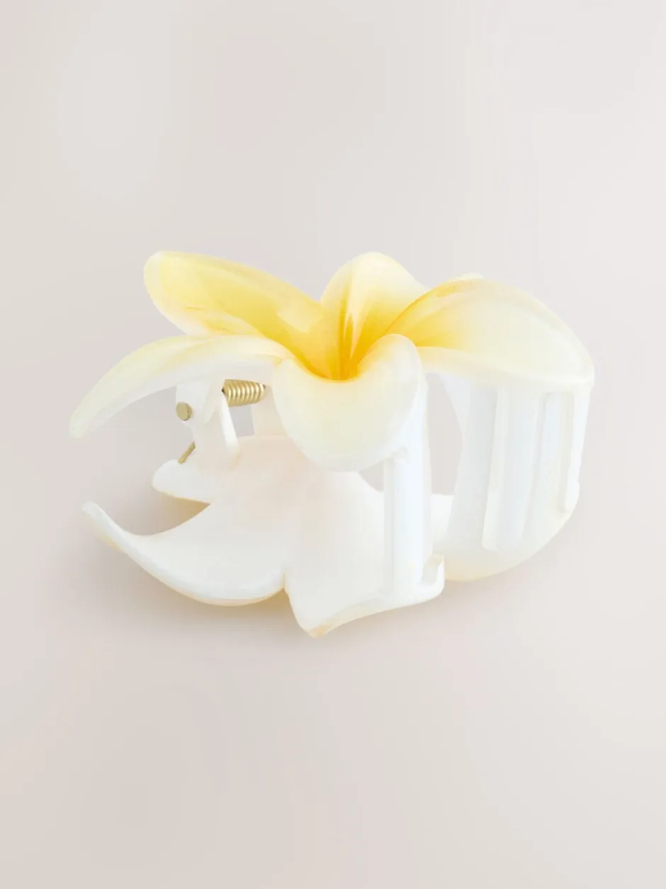 Haaraccessoires*Next Geel/wit - Bloemvormige klauw haarclip