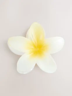 Haaraccessoires*Next Geel/wit - Bloemvormige klauw haarclip