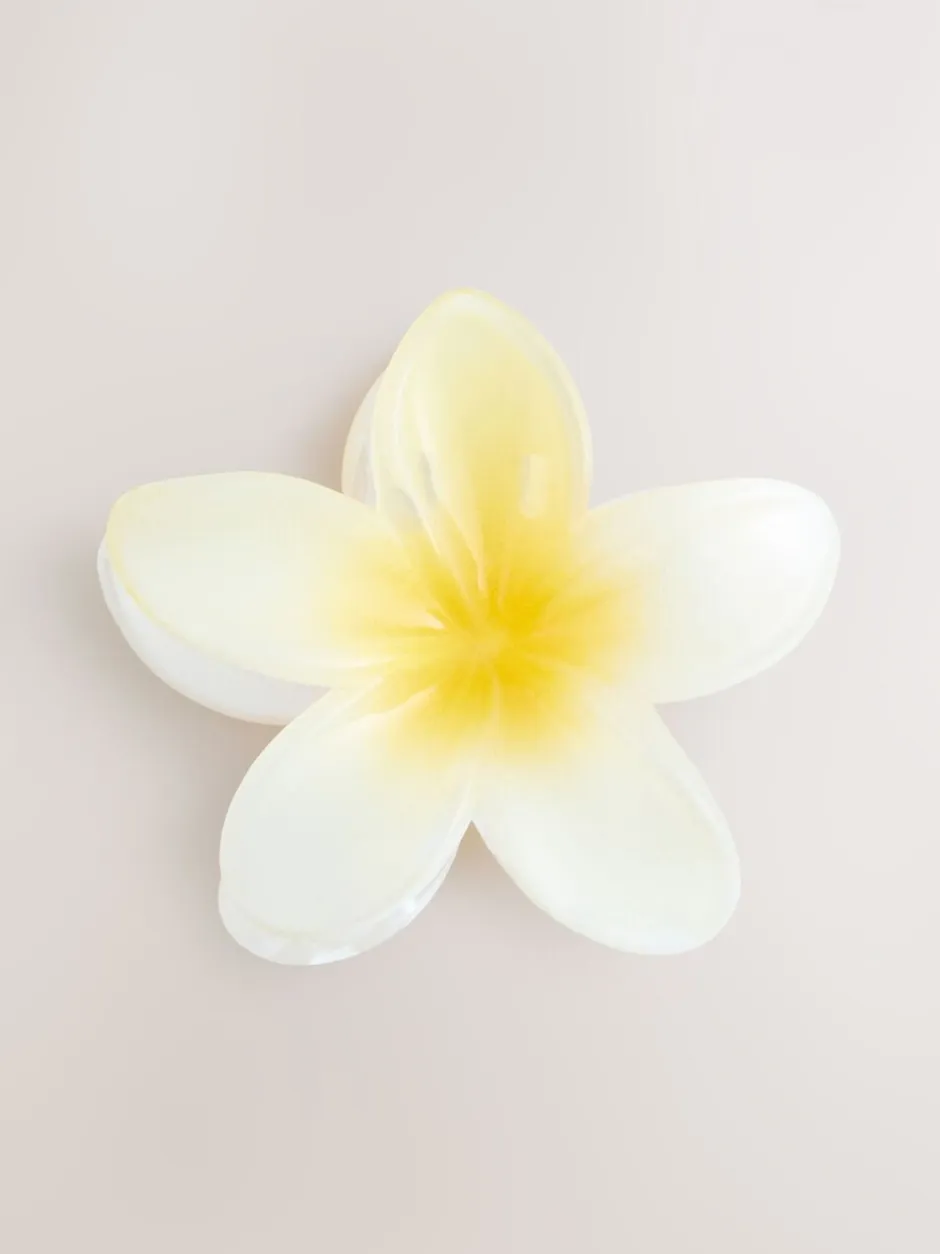 Haaraccessoires*Next Geel/wit - Bloemvormige klauw haarclip