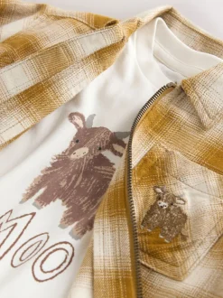 Shirts|Next - Set van T-shirt en shirt met lange mouwen (3mnd-7jr) Gele ritssluiting met ritssluiting
