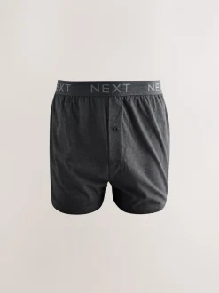 Ondergoed|Ondergoed*Next - Boxershorts met wijde pasvorm Gemêleerd blauw/grijs
