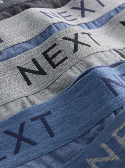Ondergoed|Ondergoed*Next Gemêleerd blauw/grijs - Hipster boxers van katoenrijke mix