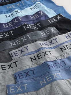 Ondergoed|Ondergoed*Next Gemêleerd blauw/grijs - Hipster boxers van katoenrijke mix