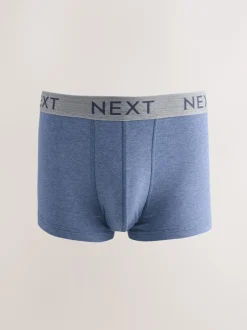 Ondergoed|Ondergoed*Next Gemêleerd blauw/grijs - Hipster boxers van katoenrijke mix