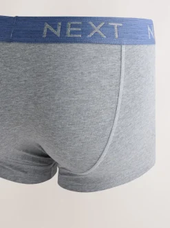 Ondergoed|Ondergoed*Next Gemêleerd blauw/grijs - Hipster boxers van katoenrijke mix
