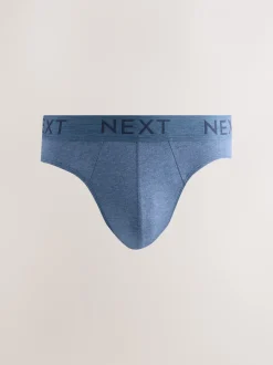 Ondergoed|Ondergoed*Next - Verpakking van 10 - Katoenrijke slips Gemêleerd blauw/grijs