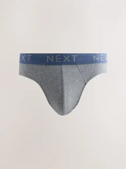 Ondergoed|Ondergoed*Next - Verpakking van 10 - Katoenrijke slips Gemêleerd blauw/grijs