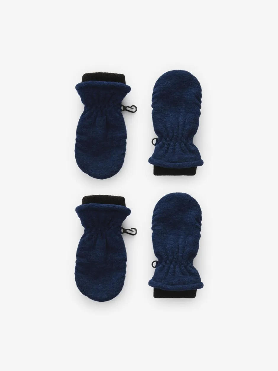 Mutsjes En Antikrabwantjes|Mutsen, Handschoenen En Sjaals|Next Gemêleerd marineblauw - Verpakking van 2 fleece wanten (3mnd -6jr)