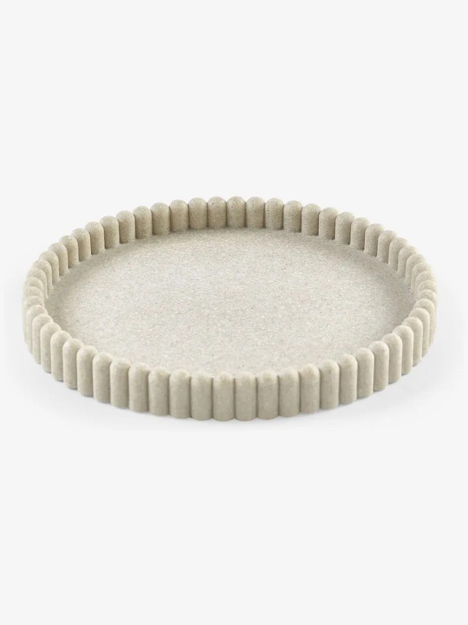 Tafelgerei*Next Geribbeld rond dienblad Natuurlijk