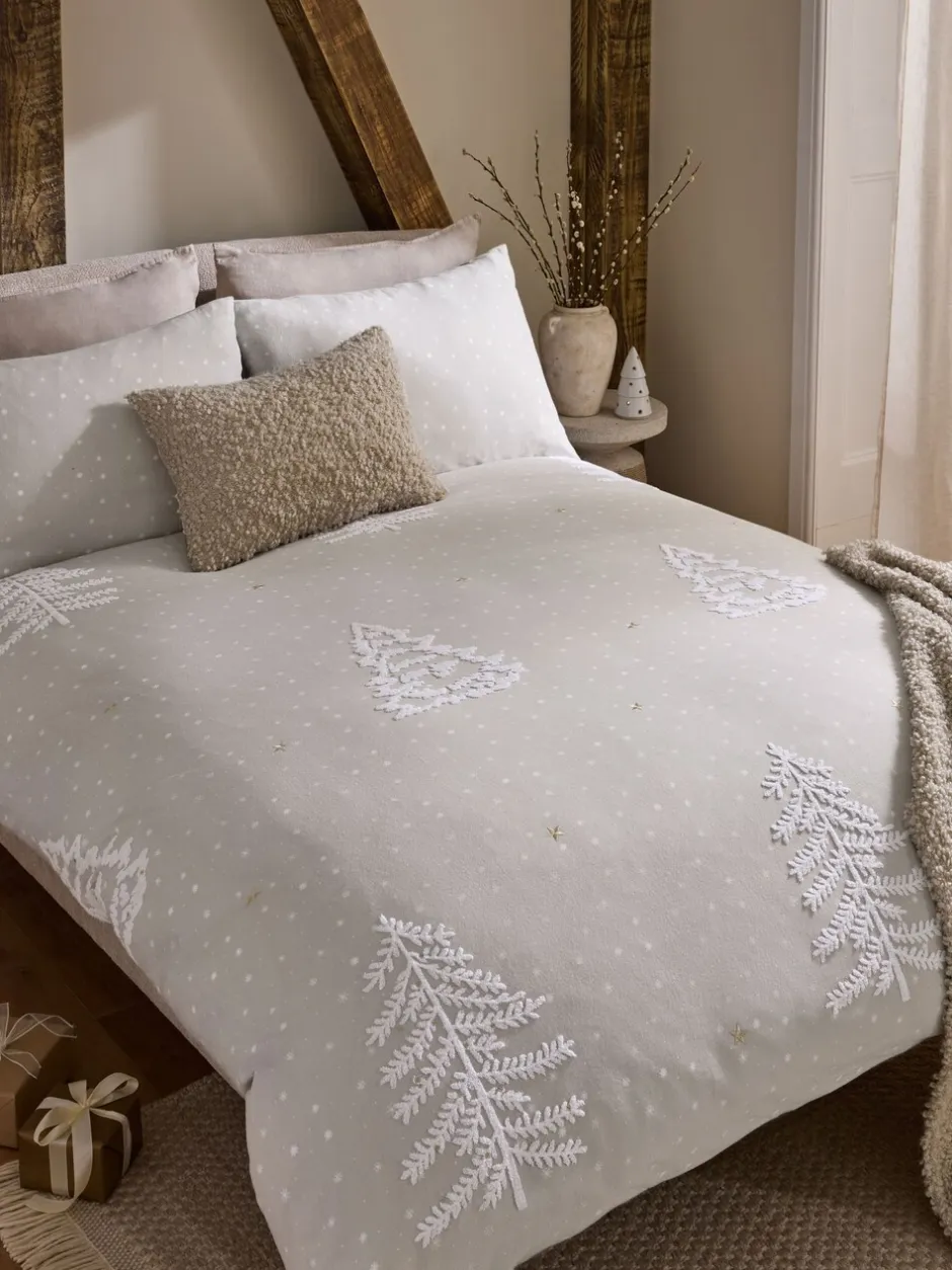 Beddengoedsets En Dekbedovertrekken|Next Getufte bomen 100% geborsteld katoenen Kerstmis Dekbedovertrek Set