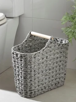 Badkameraccessoires*Next Geweven toiletrolhouder en -opbergset Grijs