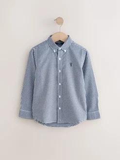 Shirts|Next Gingham-ruitjes - Oxford overhemd (3-16 jr)