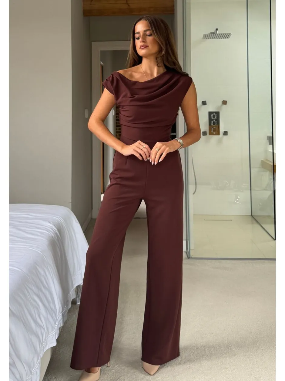 Jumpsuits En Playsuits*Girl In Mind - Donna jumpsuit met asymmetrische halslijn