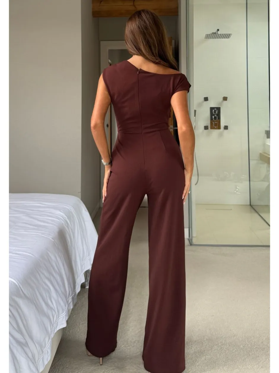 Jumpsuits En Playsuits*Girl In Mind - Donna jumpsuit met asymmetrische halslijn