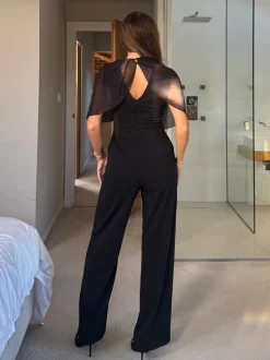 Jumpsuits En Playsuits|Girl In Mind Vivienne Cape Detail Stretch Jumpsuit