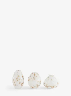 Vazen*Next Glazen Confetti vaas met bloemen Wit/goud