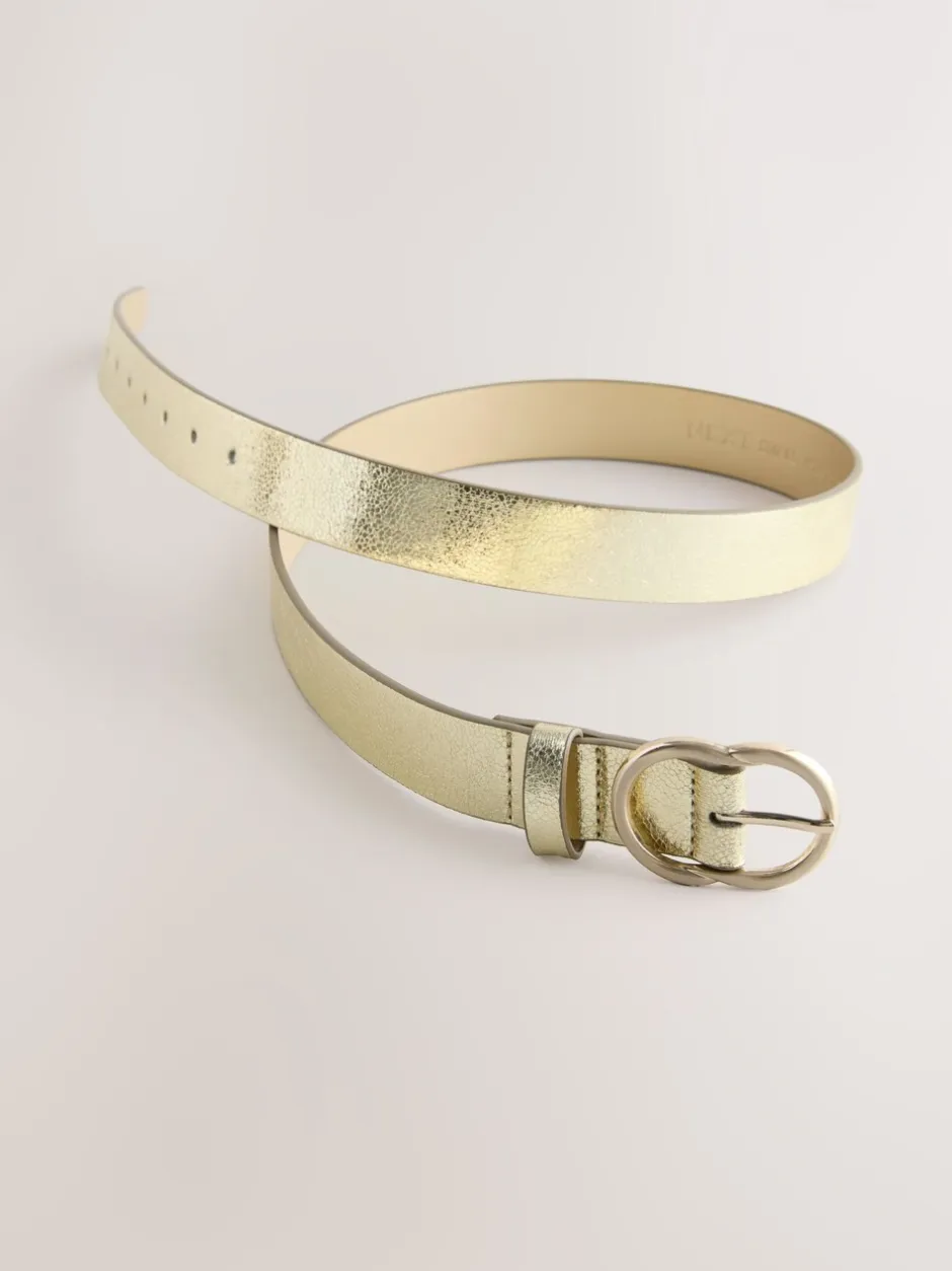 Ceintuurs|Next - Normale PU-riem Gold Crackle