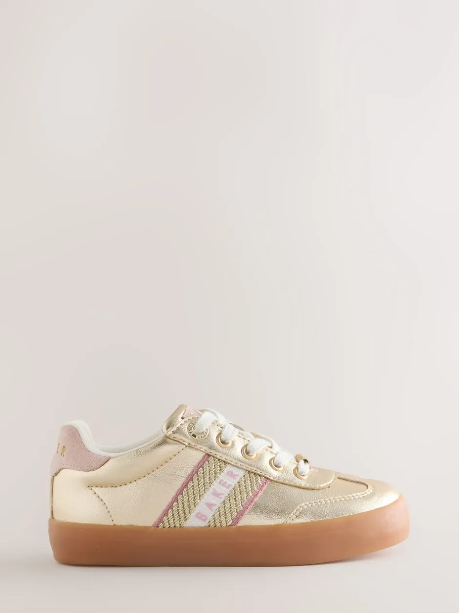 Sneakers|Baker by Ted Baker - Tape Trainers with Gum Sole Goud