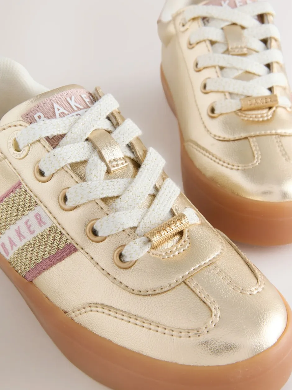Sneakers|Baker by Ted Baker - Tape Trainers with Gum Sole Goud