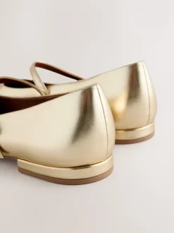 Lage Schoenen*Next - Forever Comfort® Mary Jane-schoenen met vierkante neus Goud