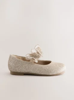 Gelegenheidskleding|Next - Glitter vlinderbandjes gelegenheidsschoenen Goud