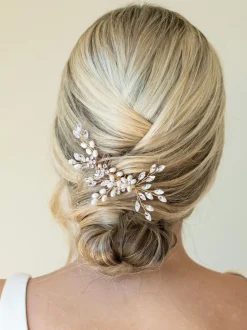 Haaraccessoires*Ivory & Co - - Sierkam met parels en kristallen Goud
