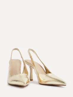 Schoenen Met Hakken|Linzi - Dash Slingback Court Heels Goud