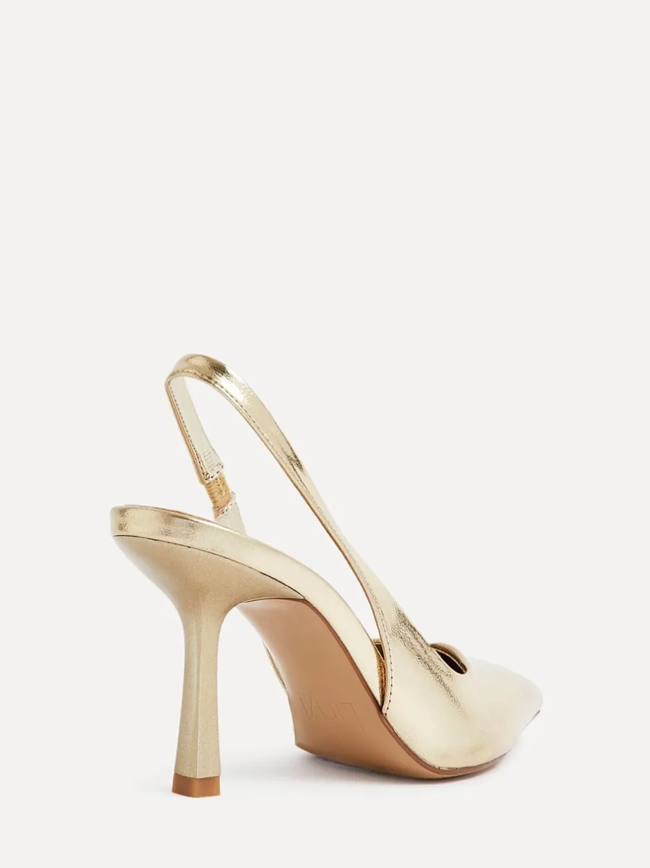 Schoenen Met Hakken|Linzi - Dash Slingback Court Heels Goud