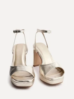 Schoenen Met Hakken|Linzi - Diva Platform Block Heels Goud
