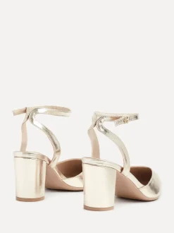 Ruimvallend En Extraruimvallend|Schoenen Met Hakken*Linzi - Lori pumps met spitse neus en wijde pasvorm Goud