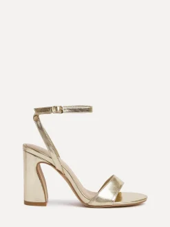 Schoenen Met Hakken|Linzi - Trance Block Heel Sandals Goud