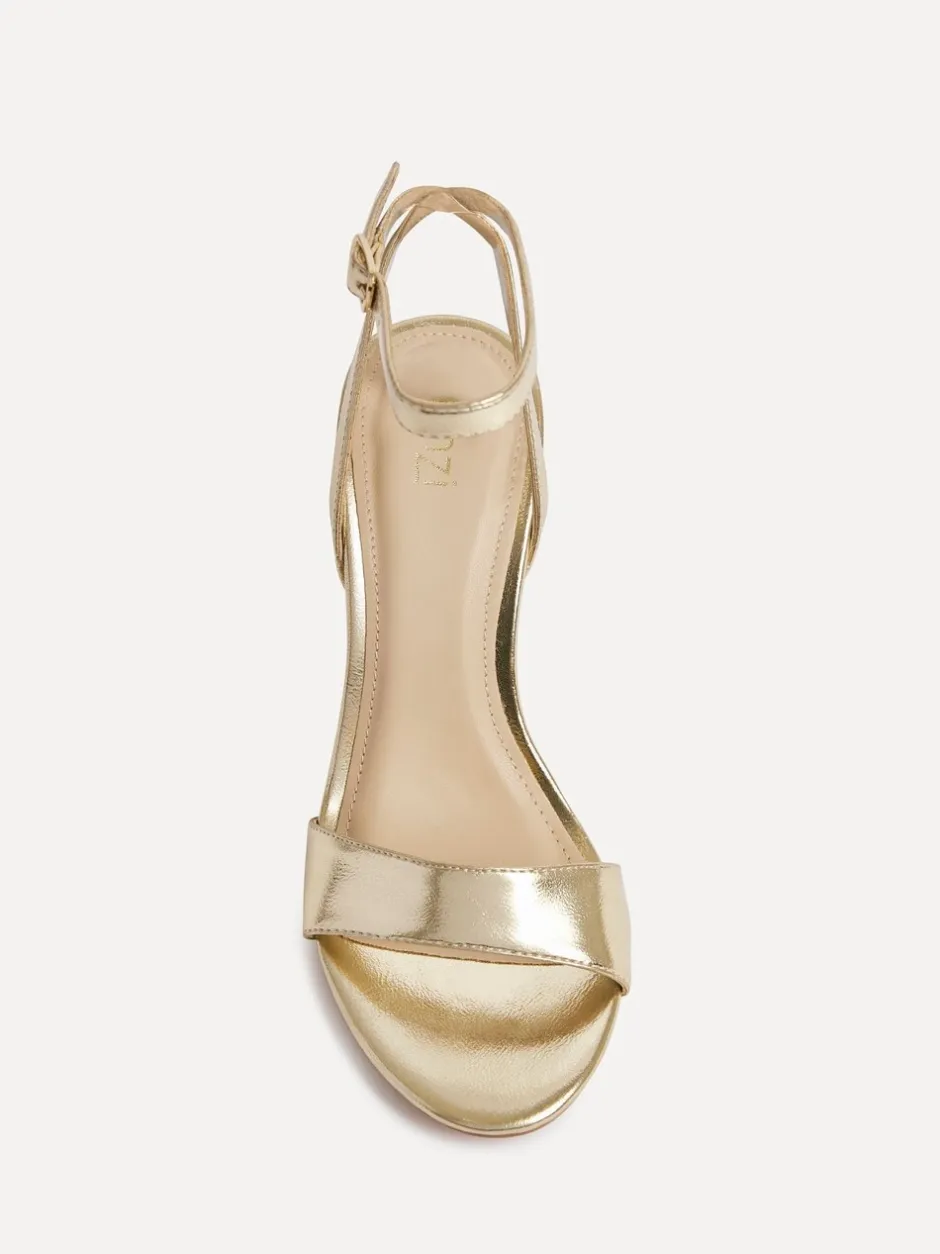 Schoenen Met Hakken|Linzi - Trance Block Heel Sandals Goud