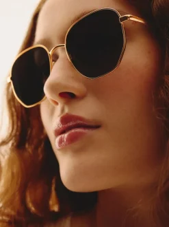 Zonnebril*QUAY - Big Time Polarised Sunglasses Goud