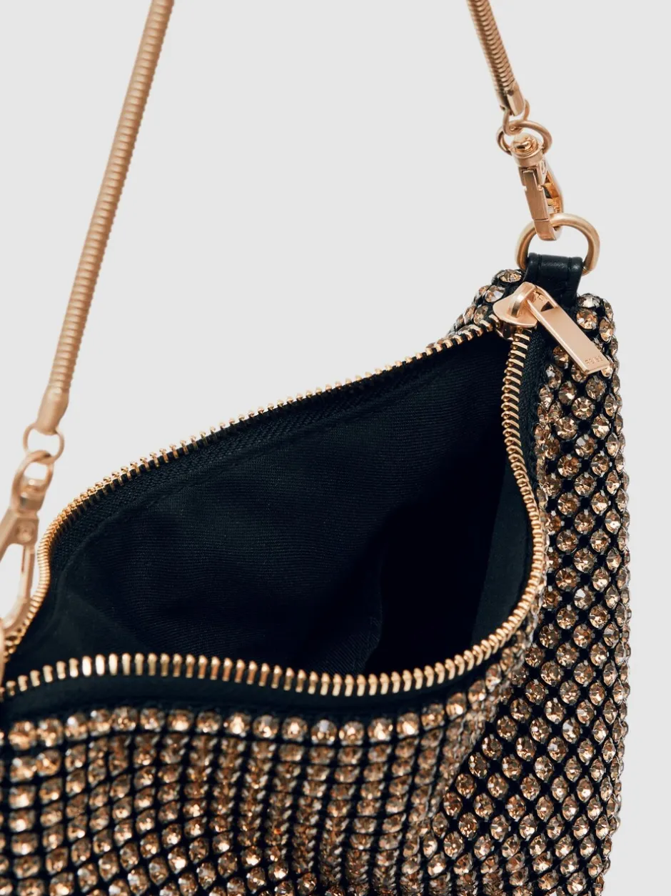 Tassen En Portemonnees|Gelegenheidskleding|Reiss - Leah Crystal Bracelet Pouch Bag Goud