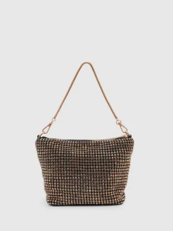 Tassen En Portemonnees|Gelegenheidskleding|Reiss - Leah Crystal Bracelet Pouch Bag Goud