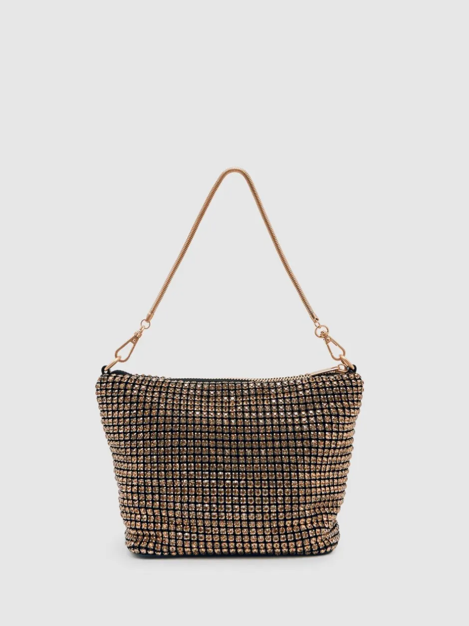 Tassen En Portemonnees|Gelegenheidskleding|Reiss - Leah Crystal Bracelet Pouch Bag Goud