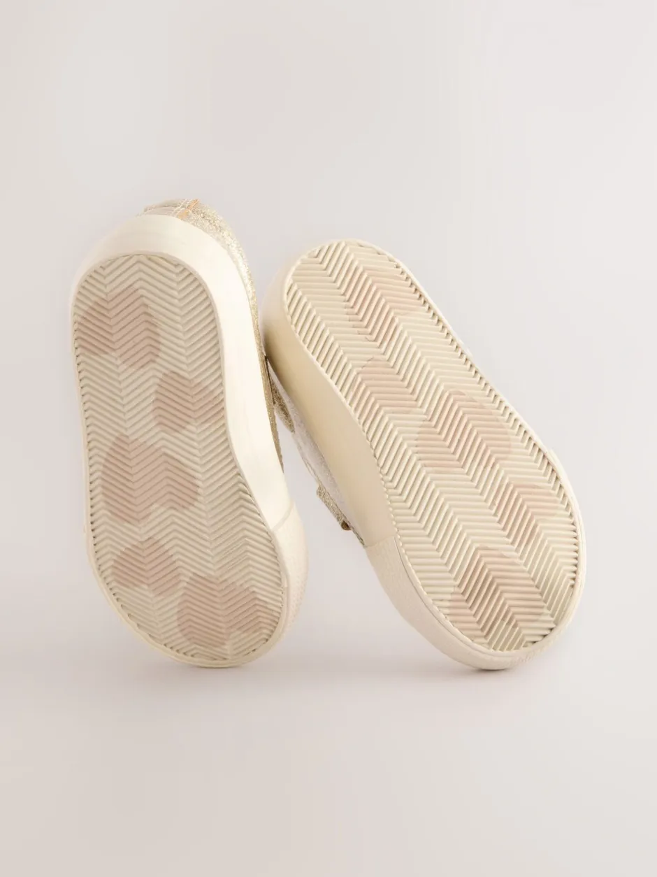 Sneakers|Next - Sneakers met dikke zool en klittenbandsluiting Goud