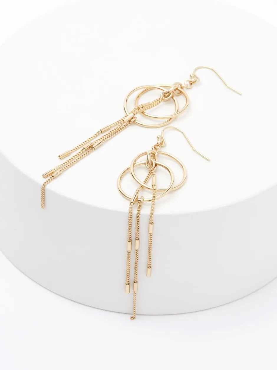Sieraden*Next - Circle oorbellen met ketting Goudkleurig
