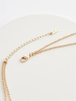 Sieraden|Next Goudkleurig - Cutout Double Layer Necklace