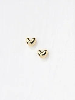 Sieraden|Fat Face - FatFace hartvormige oorknopjes Goudkleurig