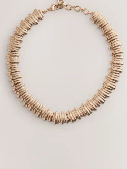 Sieraden|Next Goudkleurig - Geribbelde kraagketting