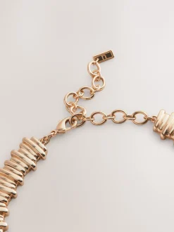 Sieraden|Next Goudkleurig - Geribbelde kraagketting