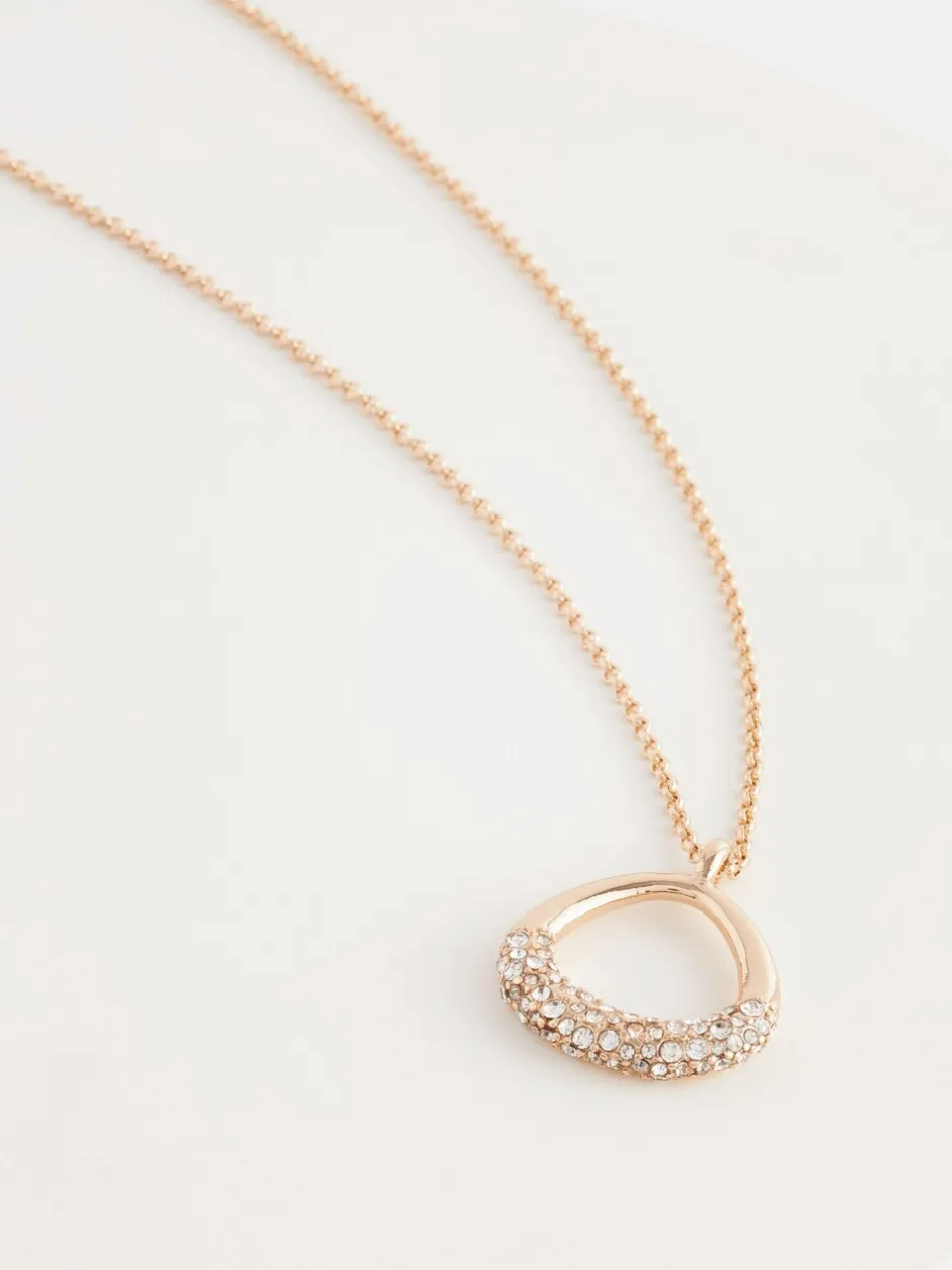 Sieraden*Next - Ketting met druppelvormige open druppel Goudkleurig