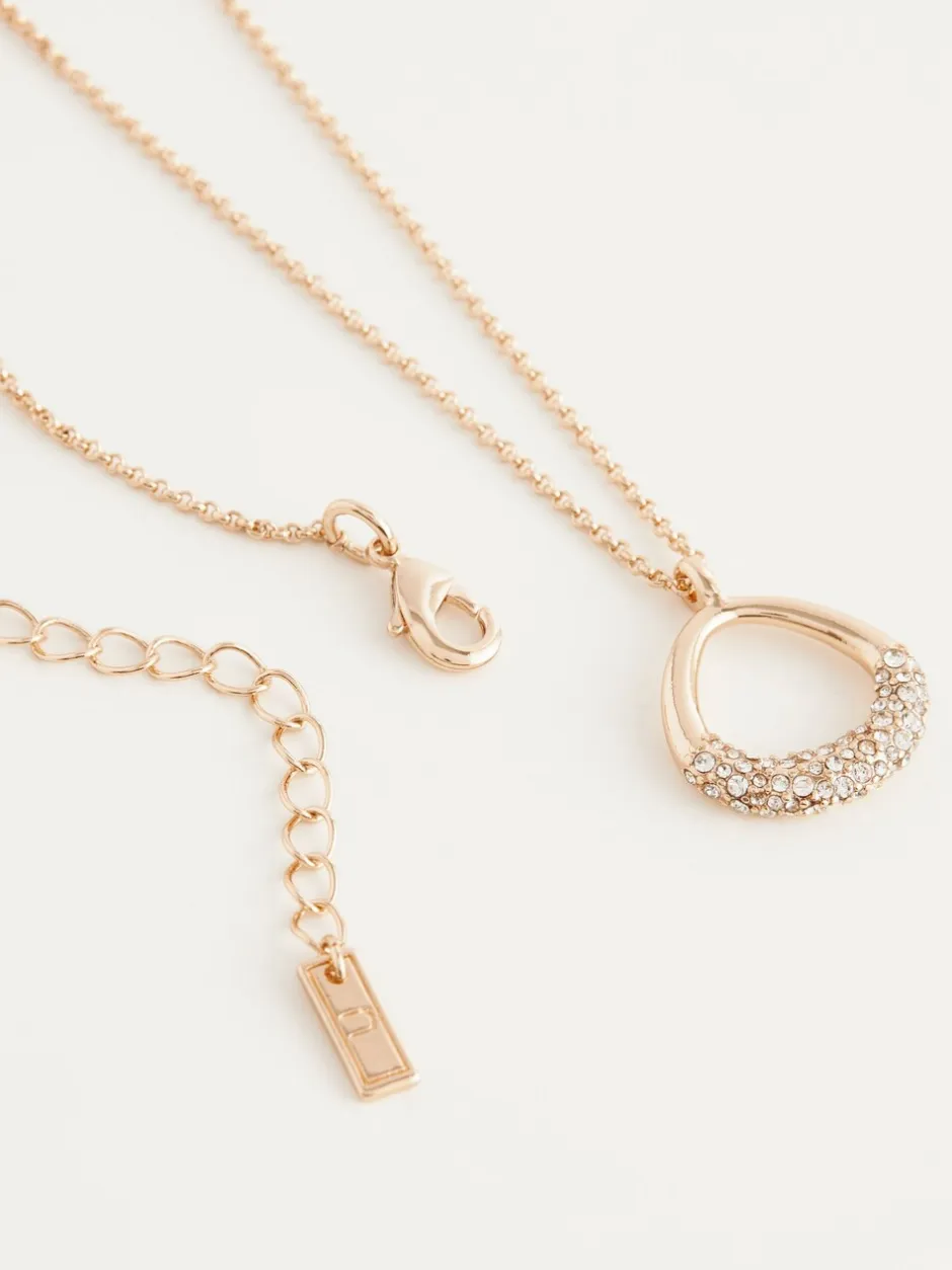 Sieraden*Next - Ketting met druppelvormige open druppel Goudkleurig