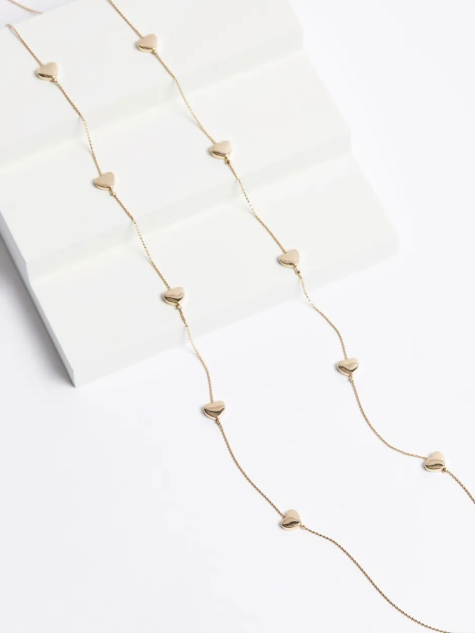 Sieraden|Next - Lange draadketting met hartje Goudkleurig