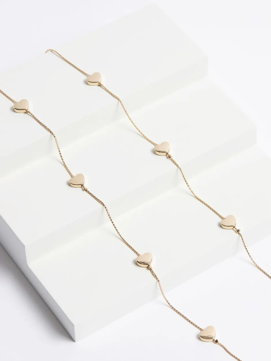 Sieraden|Next - Lange draadketting met hartje Goudkleurig